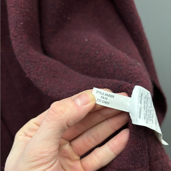 J.Crew Collection Maroon Oversized Open Sweater Blazer Size XS/S - Picture 7 of 7